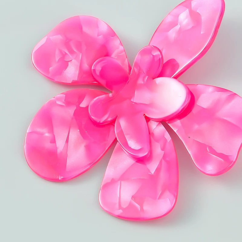 FishSheep-여성을 위한 패션 Za 빅 아크릴 꽃 매달려 귀걸이, 대형 수지 기하학 롱 드롭 귀걸이 성명 쥬얼리