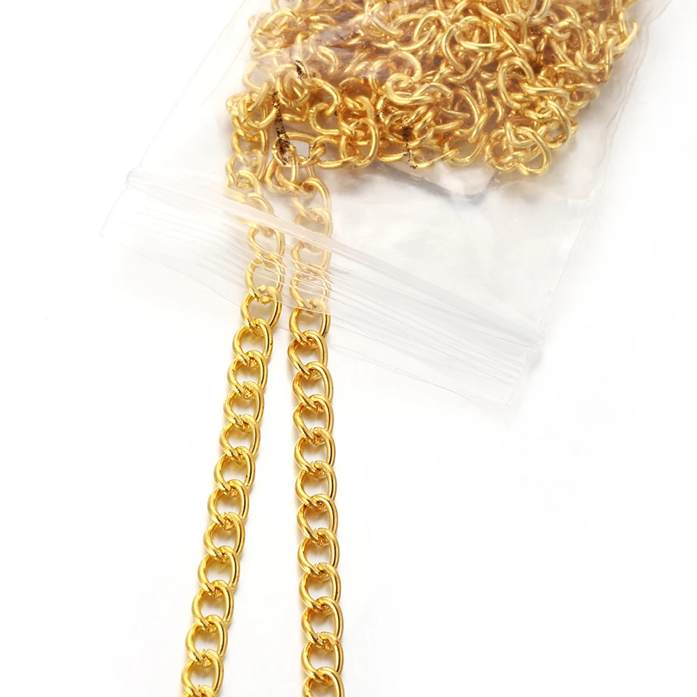 팔찌 목걸이 체인 2.5/3.5/4.5mm 실버/골드/건블랙/브론즈 도금 링크 체인, DIY 쥬얼리 제작 액세서리, 2m/묶음