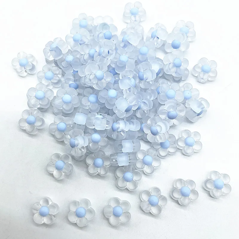 30pcs 12mm 매트 아크릴 해바라기 비즈 느슨한 스페이서 비즈 DIY 수제 액세서리 (구멍: 3.0mm)