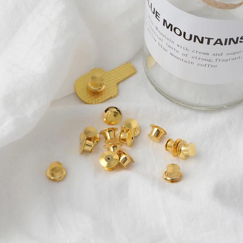 DIY 액세서리 5-10 개/몫 금속 골드 실버 디럭스 나비 버클 잠금 핀 캡 걸쇠 안전 홀드 핀 쥬얼리 결과