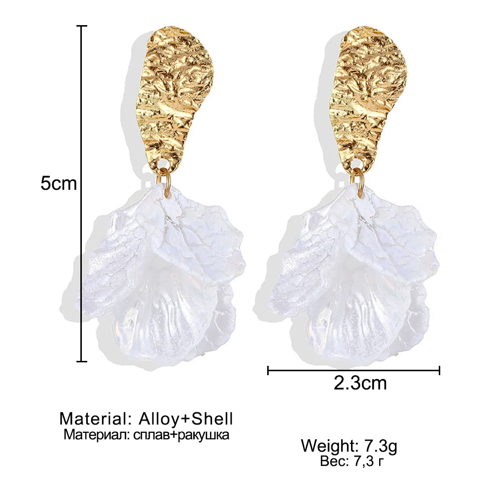 IPARAM 골드 컬러 기하학 펜던트 귀걸이 패션 보헤미안 여름 해변 큰 귀걸이 여성 쥬얼리