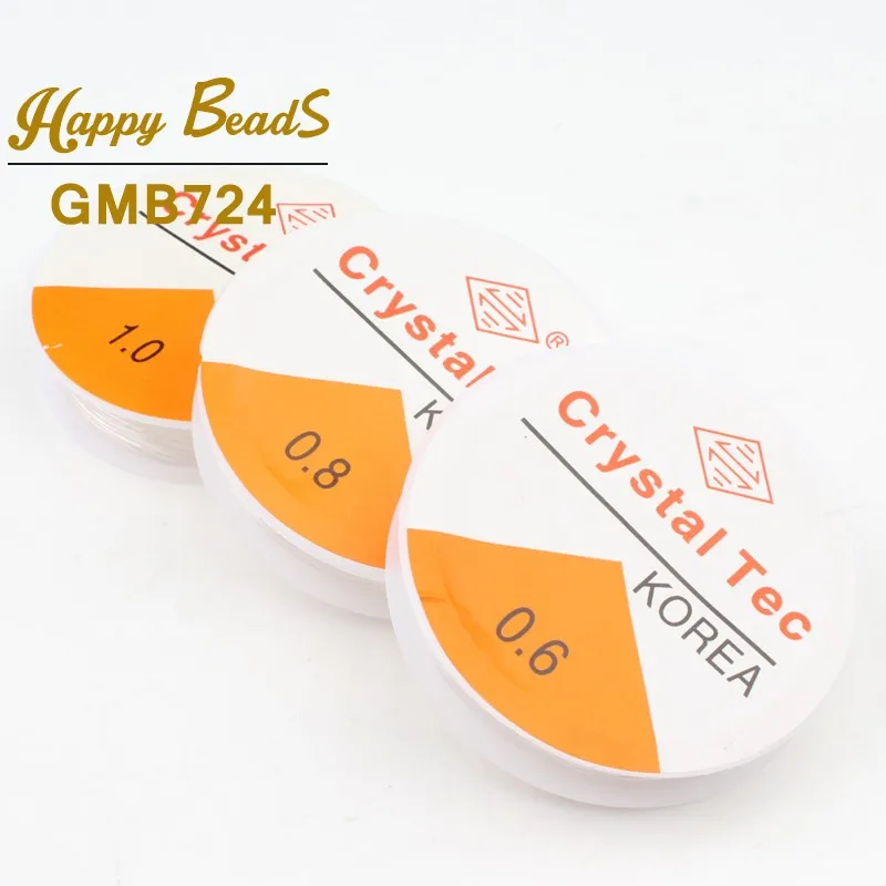 투명 탄성 크리스탈 구슬 코드 스트링 와이어 스레드 쥬얼리 만들기 DIY 목걸이 팔찌 액세서리, 1 롤