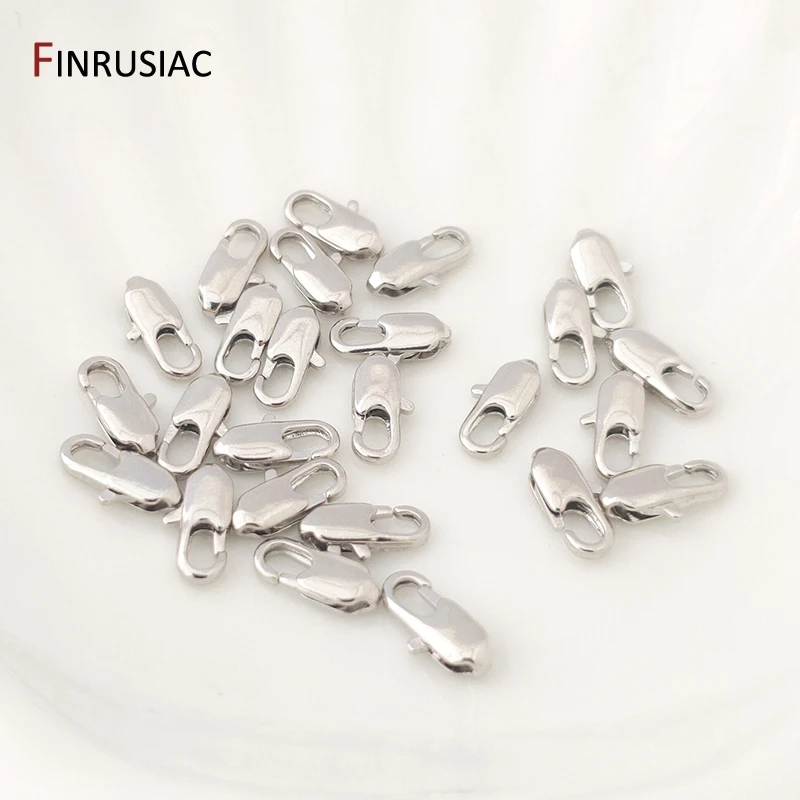 14k 진짜 금 도금 황동 랍스터 걸쇠 DIY 팔찌 목걸이, 수제 보석 만들기 구성 요소