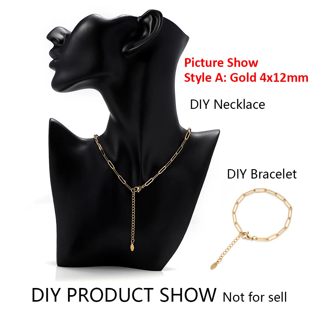 페이드 1 미터 두꺼운 체인 4 스테인리스 케이블 체인 결과 DIY 쥬얼리 만들기 많은 대량 도매