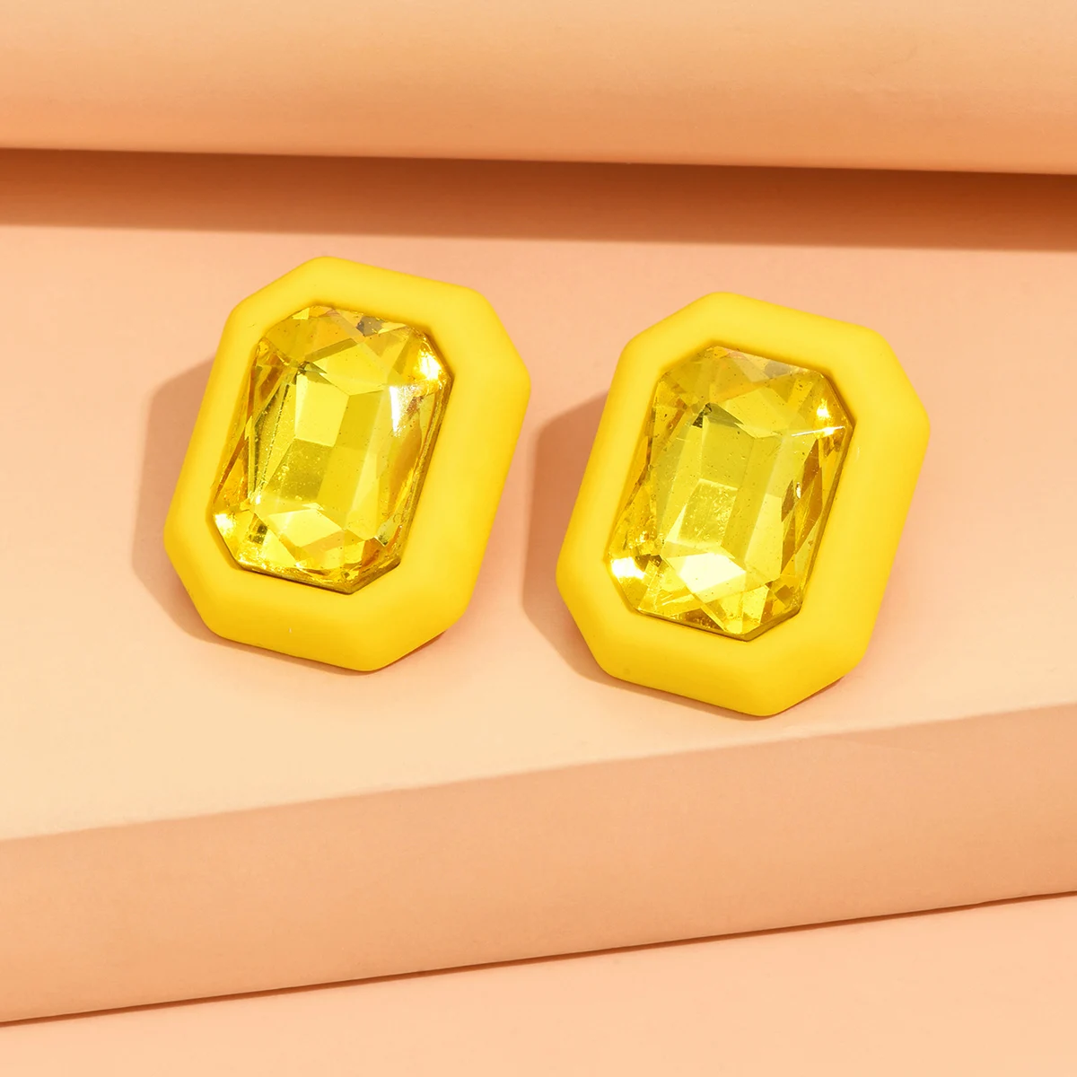 여성용 모조 다이아몬드 귀걸이, 스퀘어 스터드 귀걸이, 2023 트렌드, 기하학적, 사무실 파티 선물, 패션 주얼리, 신제품