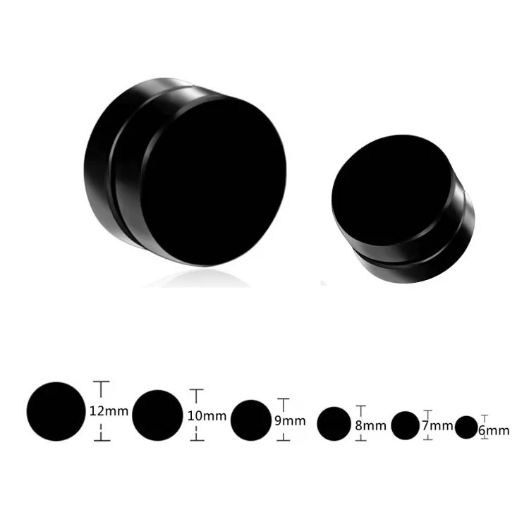 펑크 티타늄 스틸 남성용 마그네틱 이어 클립 스터드 세트, 강한 자석, 피어싱 없음, 여자 친구, 남자 친구, 연인 보석 선물
