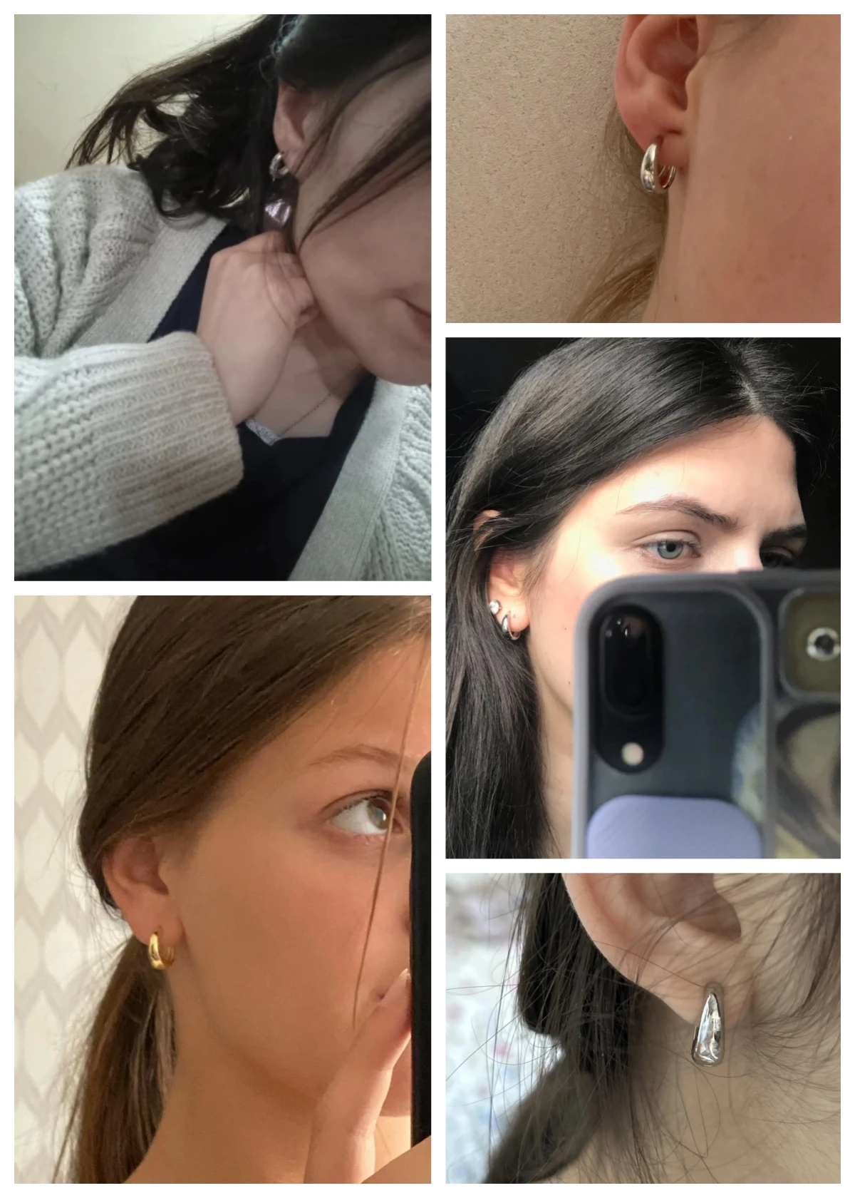 CAOSHI 여성용 클래식 스타일 후프 귀걸이, 심플한 디자인, 정교한 어린 소녀 선물, 웨딩 액세서리, 아름다운 쥬얼리