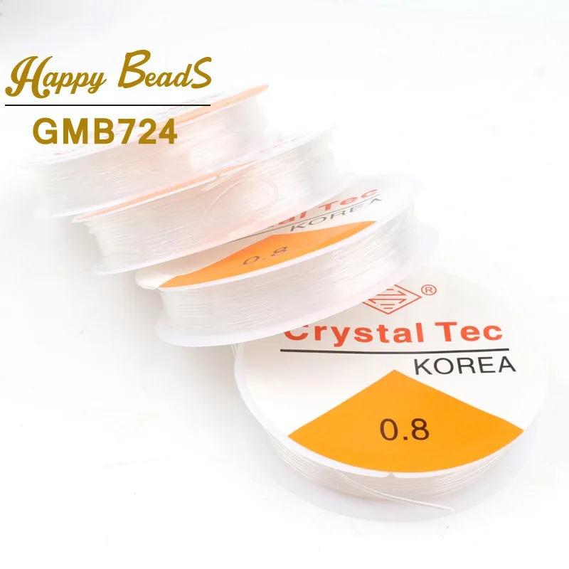투명 탄성 크리스탈 구슬 코드 스트링 와이어 스레드 쥬얼리 만들기 DIY 목걸이 팔찌 액세서리, 1 롤