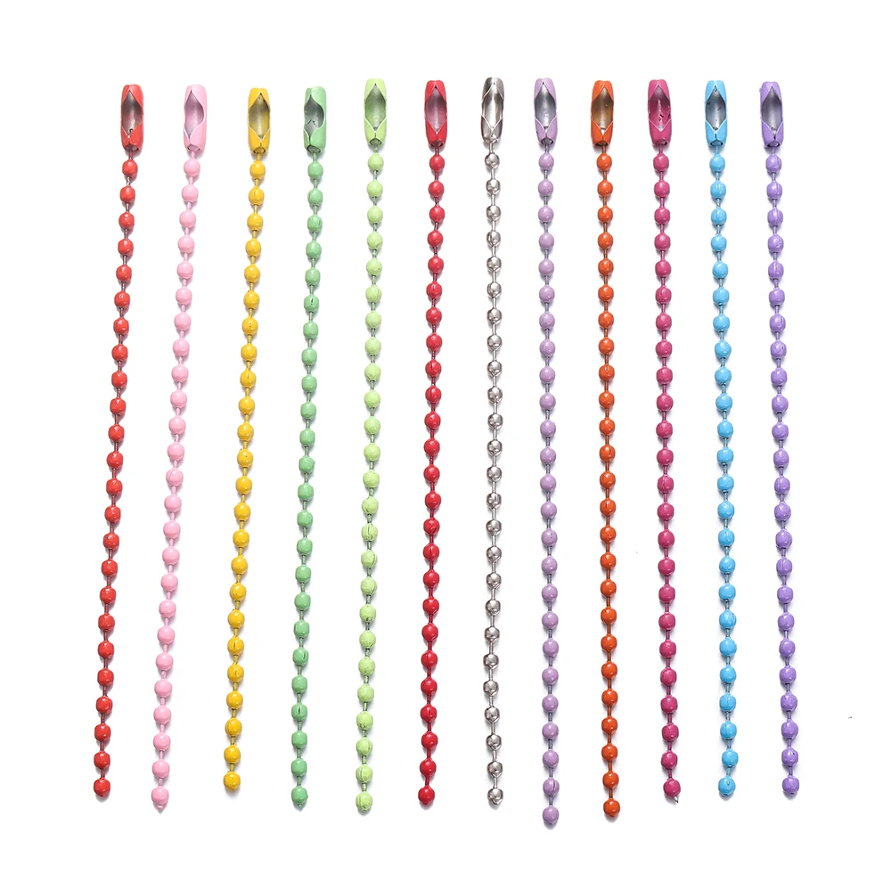 다채로운 볼 비드 체인에 맞는 열쇠 고리 핸드 태그 커넥터, DIY 팔찌 쥬얼리 제작 액세서리 길이 10cm, 10 개, 20 개