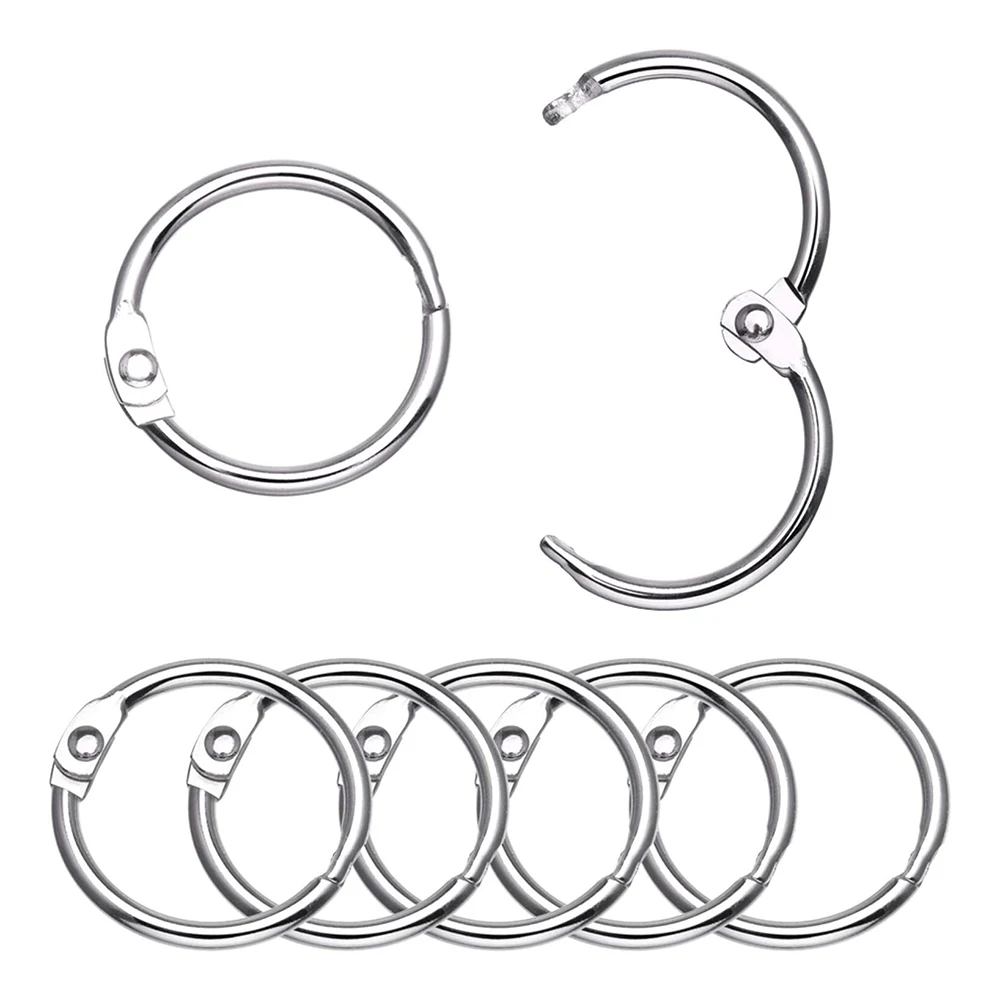 DIY 사무용 책 종이 오픈 루프 걸쇠, 금속 링 바인더, 15 - 80mm 키 링, 느슨한 잎 앨범 링, 바인딩 용품, 2-10 개