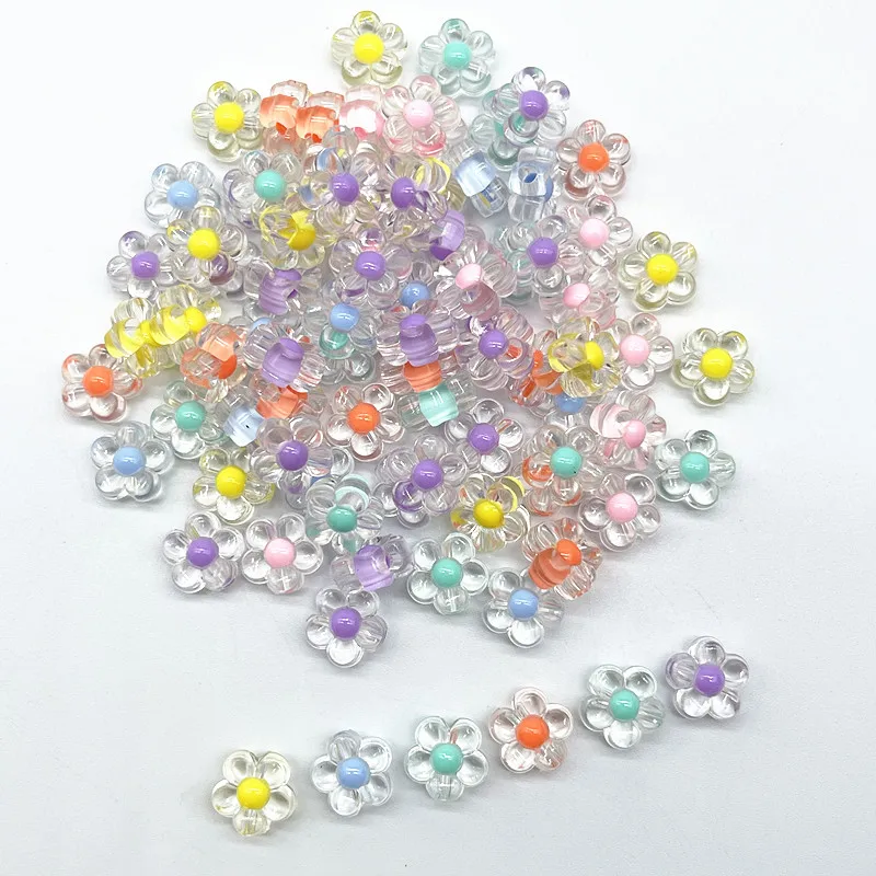 30pcs 12mm 매트 아크릴 해바라기 비즈 느슨한 스페이서 비즈 DIY 수제 액세서리 (구멍: 3.0mm)