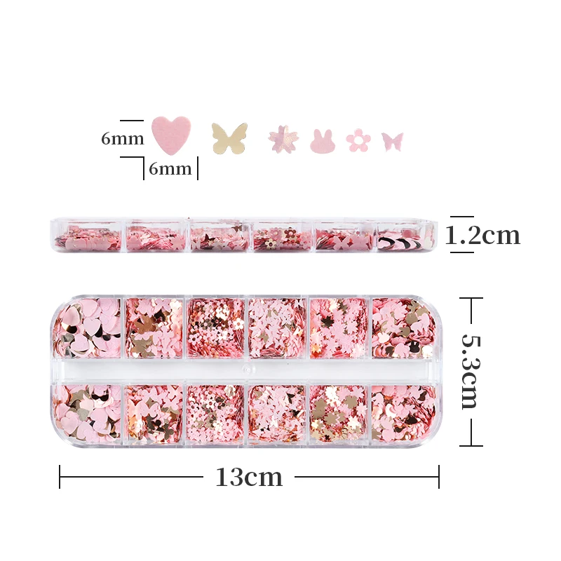 골드 핑크 나비 수지 장식 조각 반짝이 에폭시 수지 필러, 벚꽃 수지 필러 UV 실리콘 몰드 DIY 액세서리