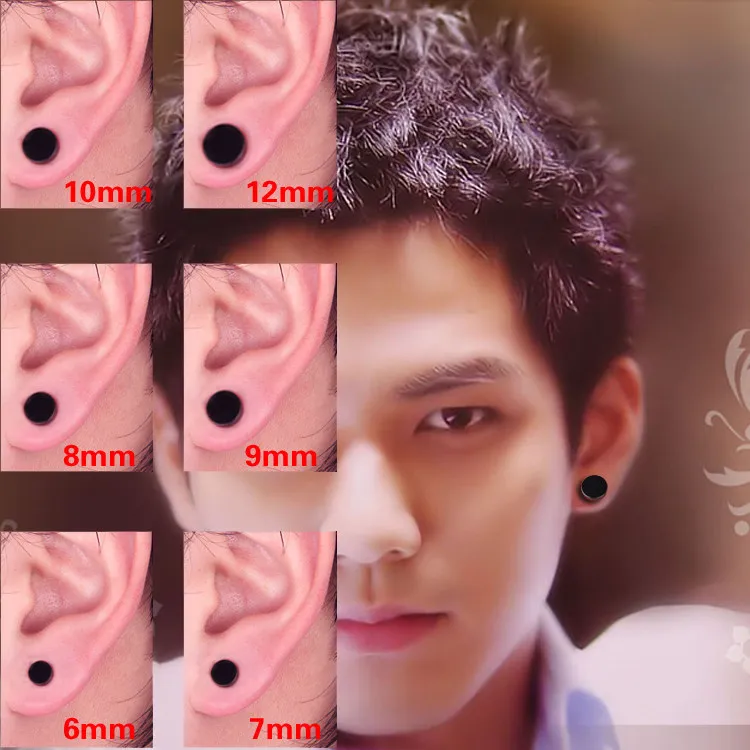 펑크 티타늄 스틸 남성용 마그네틱 이어 클립 스터드 세트, 강한 자석, 피어싱 없음, 여자 친구, 남자 친구, 연인 보석 선물