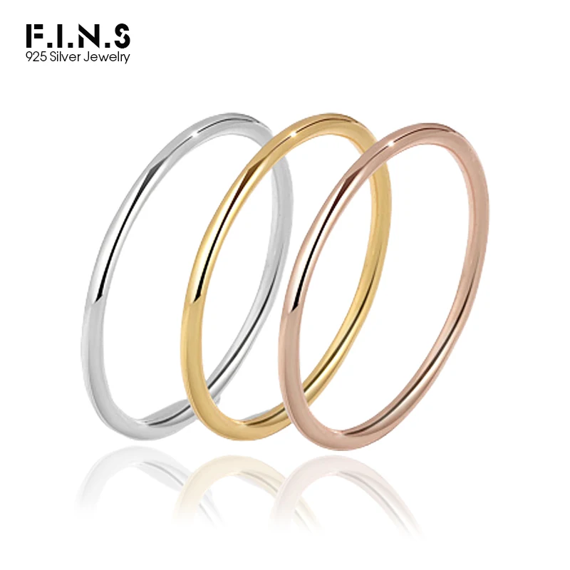 F.i.n.s 리얼 925 스털링 실버 얇은 링 미니멀리스트 부드러운 라인 로즈 골드 레이디스 링 stackable silver 925 fine jewelry title=F.i.n.s 리얼 925 스털링 실버 얇은 링 미니멀리스트 부드러운 라인 로즈 골드 레이디스 링 stackable silver 925 fine jewelry 