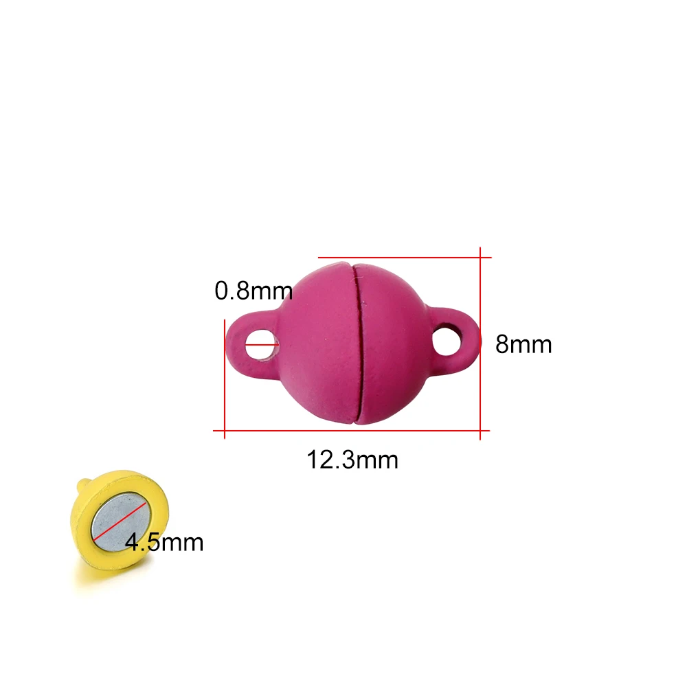 주얼리 제작용 원형 하트 자석 걸쇠, 자석 엔드 걸쇠 커넥터, DIY 팔찌 목걸이 액세서리, 5 세트/로트