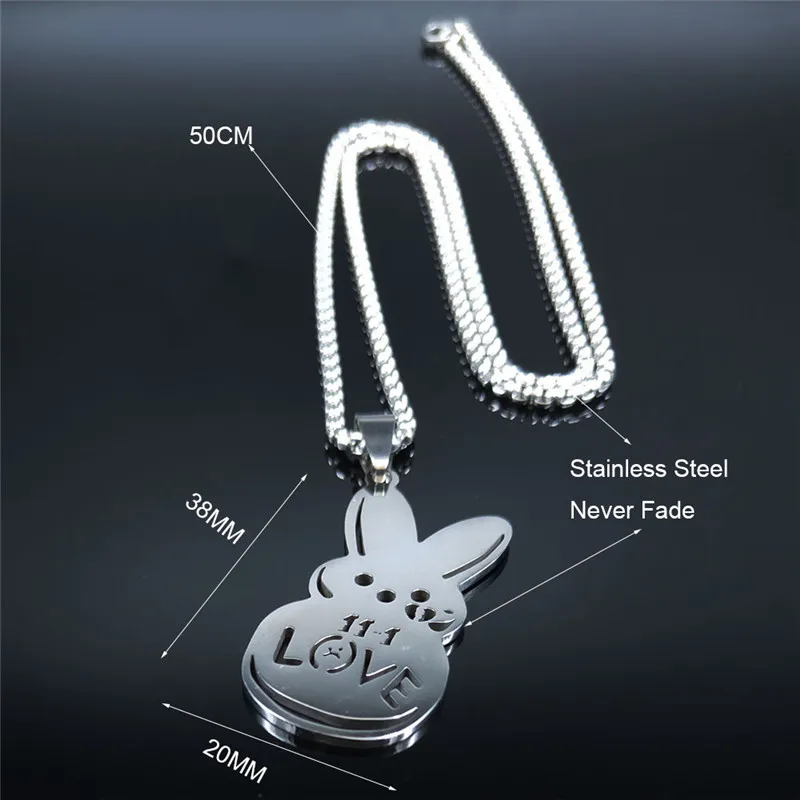 Kpop Lil Peep Rabbit Sad for Love 커플 펜던트 목걸이, 스테인레스 스틸 음악 체인, 쥬얼리 칼라 팬, N4209