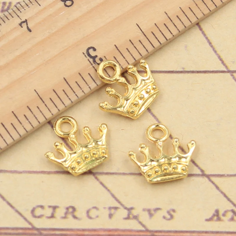 20pcs 매력 크라운 13x14mm 티벳 청동 실버 컬러 펜던트 골동품 보석 만들기 DIY 수제 공예