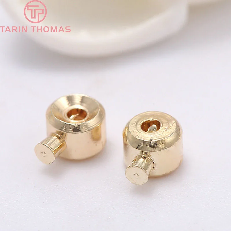 (2769)20PCS 2.5x3.2MM 24K 골드 컬러 황동 클립 스테이션 Clasps 고품질 쥬얼리 만들기 용품 Diy Findings 액세서리