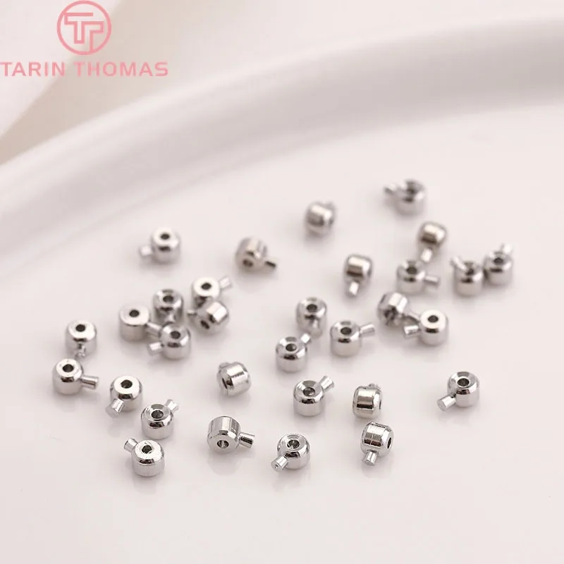 (2769)20PCS 2.5x3.2MM 24K 골드 컬러 황동 클립 스테이션 Clasps 고품질 쥬얼리 만들기 용품 Diy Findings 액세서리