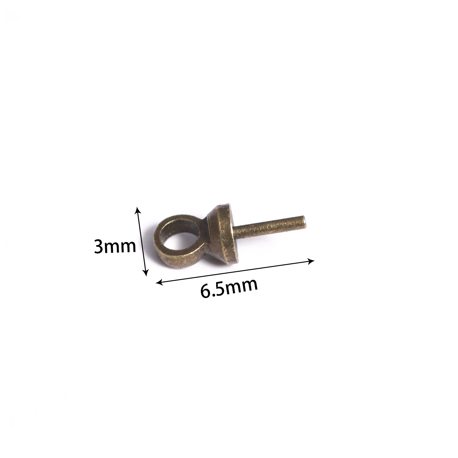 금속 매력 스크류 아이 베일 비즈 엔드 캡 걸쇠 핀 커넥터 3x100mm, DIY 펜던트 쥬얼리 액세서리 만들기, 6.5 개/묶음