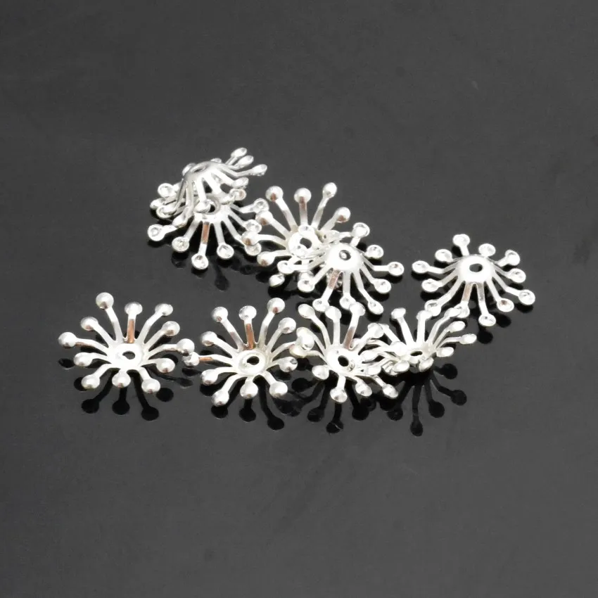 선조 꽃 랩 커넥터, 장식 선물, DIY 결과물, 15x13mm, 100PCs