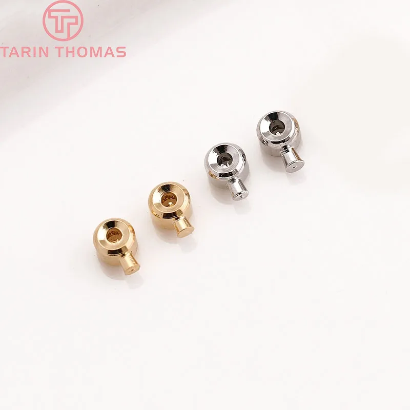 (2769)20PCS 2.5x3.2MM 24K 골드 컬러 황동 클립 스테이션 Clasps 고품질 쥬얼리 만들기 용품 Diy Findings 액세서리