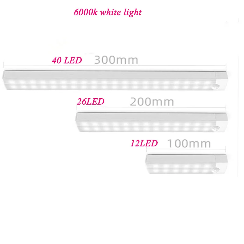 LED 야간 조명 모션 센서 캐비닛 조명, 무선 USB 충전식 램프, 캐비닛 옷장 램프, 주방용 백라이트 아래