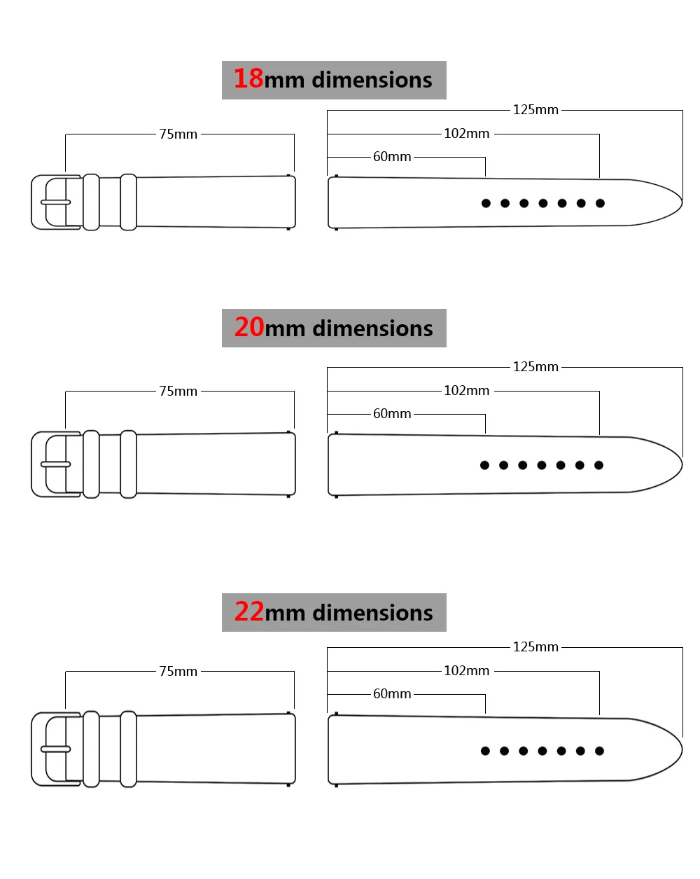 탑그레인 정품 가죽 시계 밴드, 퀵 릴리스, 18mm 20mm 22mm, 삼성 갤럭시 워치, 가민 화웨이 워치에 적합