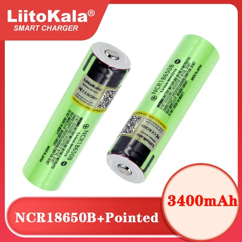 Liitokala 오리지널 NCR18650B 3.7v 3400mAh 18650 리튬 충전식 배터리, 뾰족한 (PCB 없음) 배터리 포함, 인기 상품 title=Liitokala 오리지널 NCR18650B 3.7v 3400mAh 18650 리튬 충전식 배터리, 뾰족한 (PCB 없음) 배터리 포함, 인기 상품 