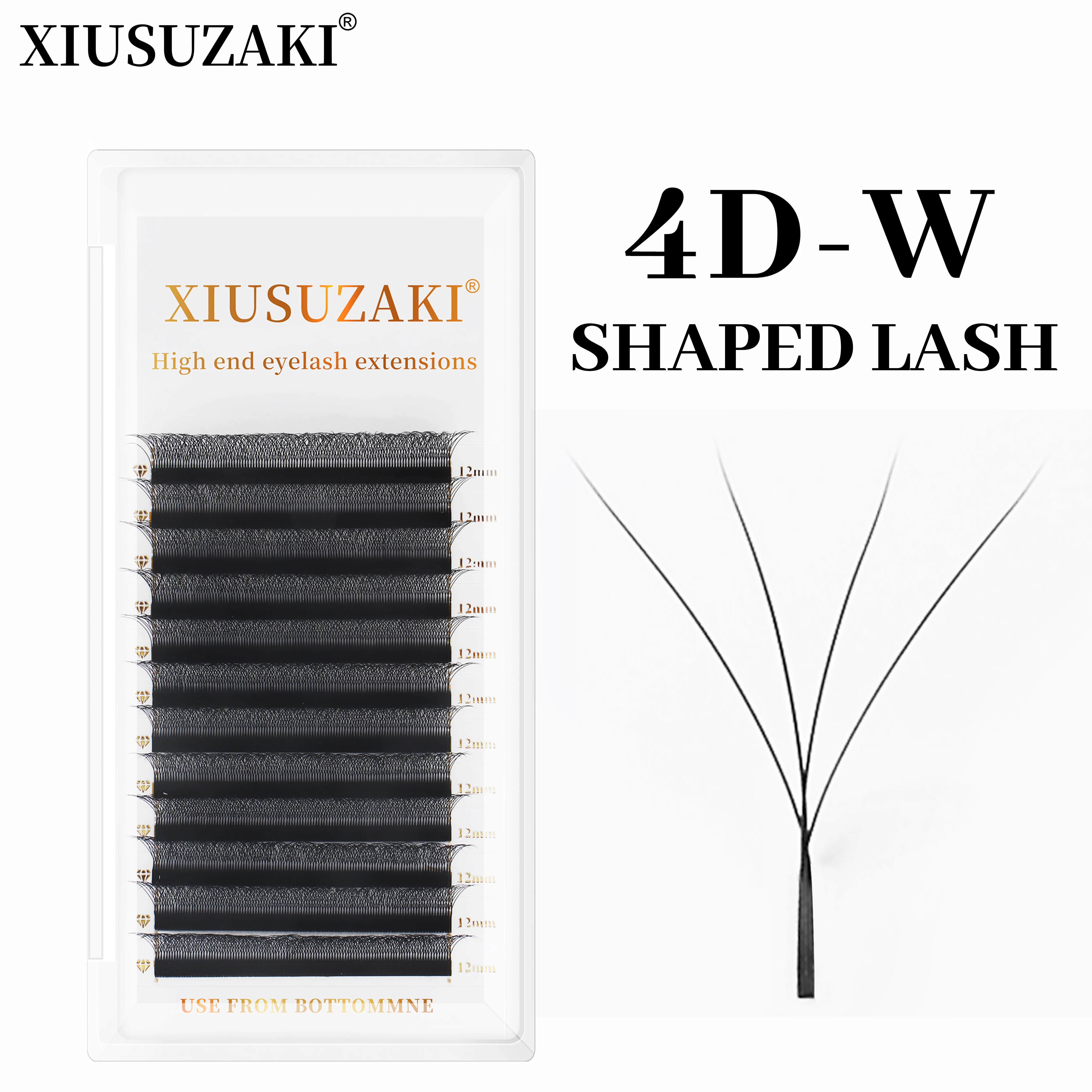 XIUSUZAKI 4D W 모양의 꽃, 자동 꽃, 프리메이드 팬 속눈썹 연장, 자연스럽고 부드러운 빛, 높은 개별 속눈썹 title=XIUSUZAKI 4D W 모양의 꽃, 자동 꽃, 프리메이드 팬 속눈썹 연장, 자연스럽고 부드러운 빛, 높은 개별 속눈썹 