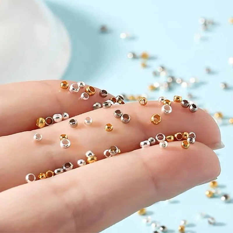 골드 실버 컬러 볼 크림프 엔드 비즈 2-3mm 스토퍼 스페이서 부품 비즈 쥬얼리 제작 결과 DIY 액세서리, 500 개 title=골드 실버 컬러 볼 크림프 엔드 비즈 2-3mm 스토퍼 스페이서 부품 비즈 쥬얼리 제작 결과 DIY 액세서리, 500 개 