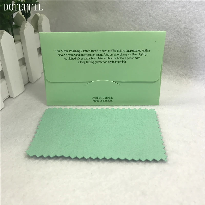 DOTEFFIL-925 스털링 실버 주얼리 클리닝 천, 실버 폴리싱 천, 11x7cm 여성 925 실버 주얼리 클리닝 천