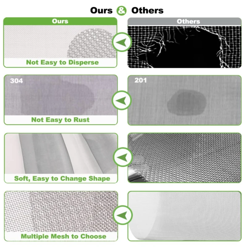 304 스테인레스 스틸 필터 스크린, 메쉬 직조 와이어, 고품질 스크린 필터 시트, 4, 5, 8, 20, 30/40-400, 1-5 개