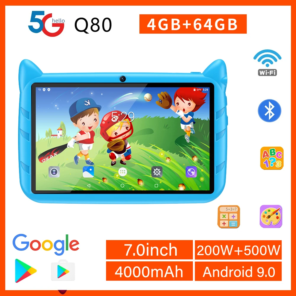 글로벌 버전 5G 와이파이 어린이 태블릿, 쿼드 코어, 안드로이드 학습 교육 태블릿 PC, 4GB RAM, 64GB ROM, 어린이 선물, 7 인치, 신제품 title=글로벌 버전 5G 와이파이 어린이 태블릿, 쿼드 코어, 안드로이드 학습 교육 태블릿 PC, 4GB RAM, 64GB ROM, 어린이 선물, 7 인치, 신제품 