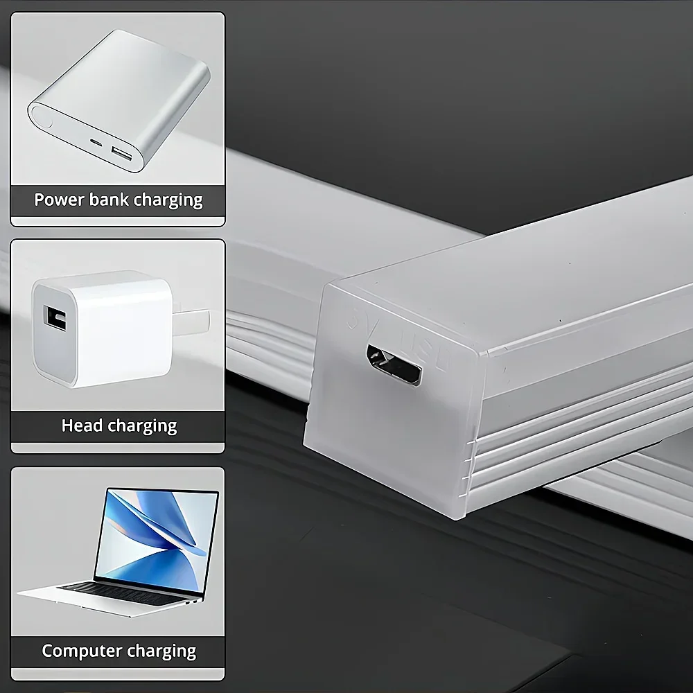 모션 센서 야간 조명 무선 LED 램프, USB 충전식 자석, 옷장 방 옷장 주방 통로 튜브 감지기 전구