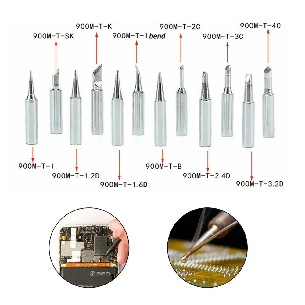 무연 납땜 다리미 팁 헤드, 900M-T, IS, I, B, K, SK, 2.4D, 3.2D, 1C, 2C, 3C, 4C, 5 개