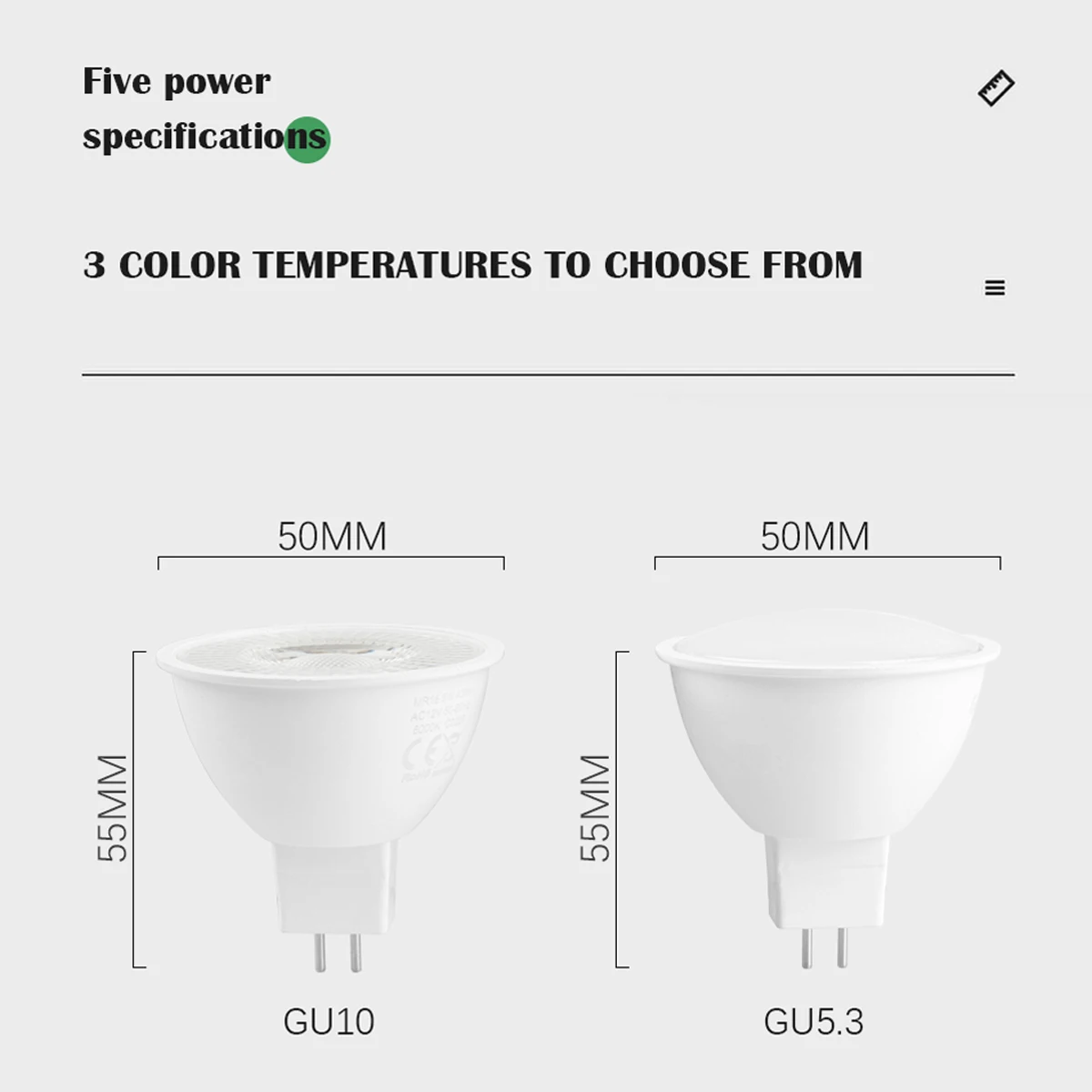 가정용 LED 스포트라이트 전구, GU5.3 AC DC 12V, MR16 저압, 3W 5W 6W 7W 조명, 120 도 38 도, 주방 학습, 4-20 개