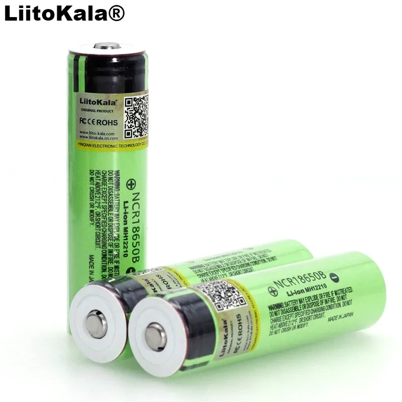 Liitokala 오리지널 NCR18650B 3.7v 3400mAh 18650 리튬 충전식 배터리, 뾰족한 (PCB 없음) 배터리 포함, 인기 상품