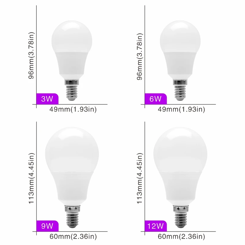 E27 E14 LED 전구, 램프 다 LED 조명, AC 220V-240V 봄빌라 스포트라이트 조명, 차갑고 따뜻한 흰색 램프, 20W, 18W, 15W, 12W, 9W, 6W, 3W