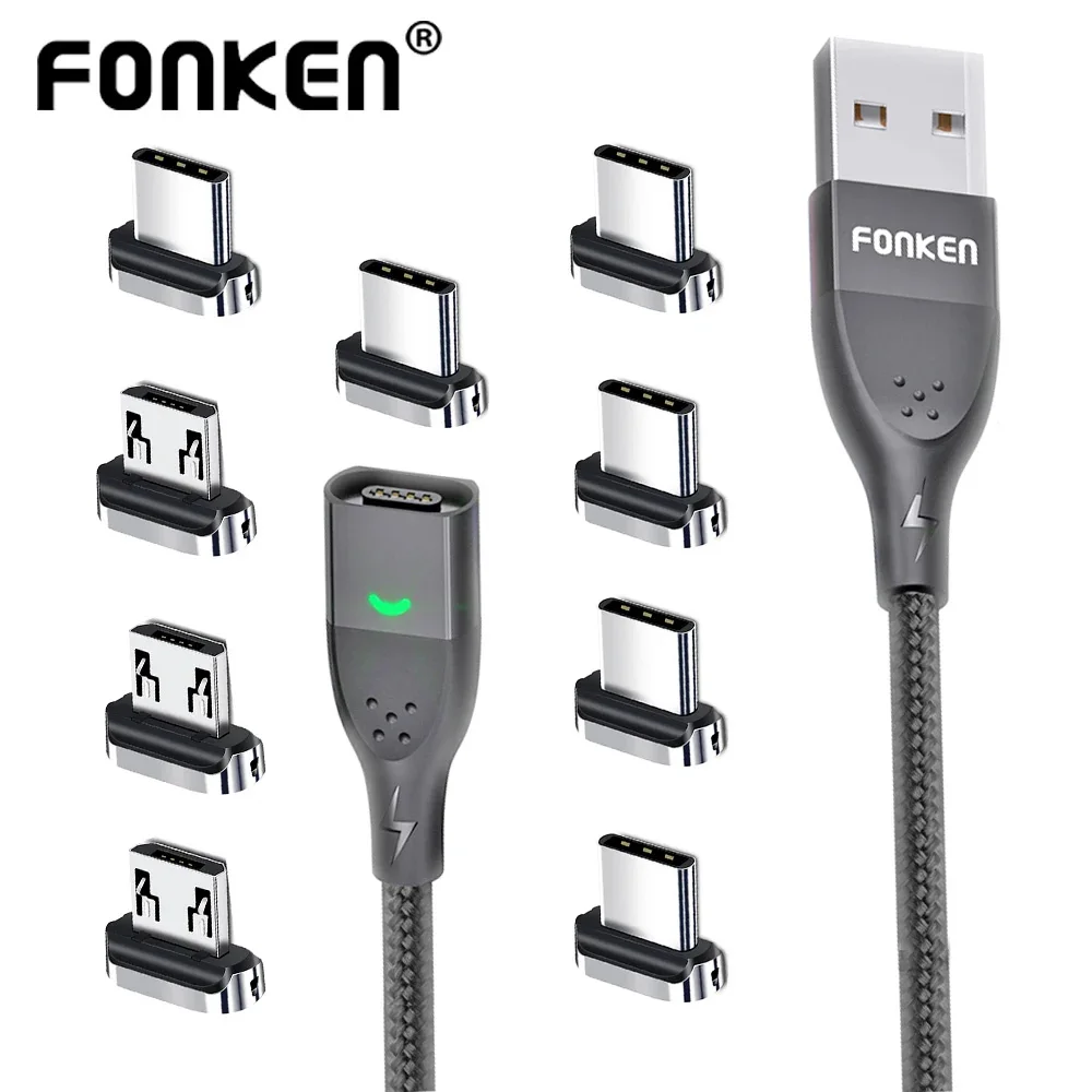 FONKEN-마그네틱 케이블 3A, USB, 마그네틱, 휴대폰 충전기, 데이터 코드, USB c타입 케이블, 마그넷 고속 충전 케이블, 마이크로 USB 충전 와이어 title=FONKEN-마그네틱 케이블 3A, USB, 마그네틱, 휴대폰 충전기, 데이터 코드, USB c타입 케이블, 마그넷 고속 충전 케이블, 마이크로 USB 충전 와이어 