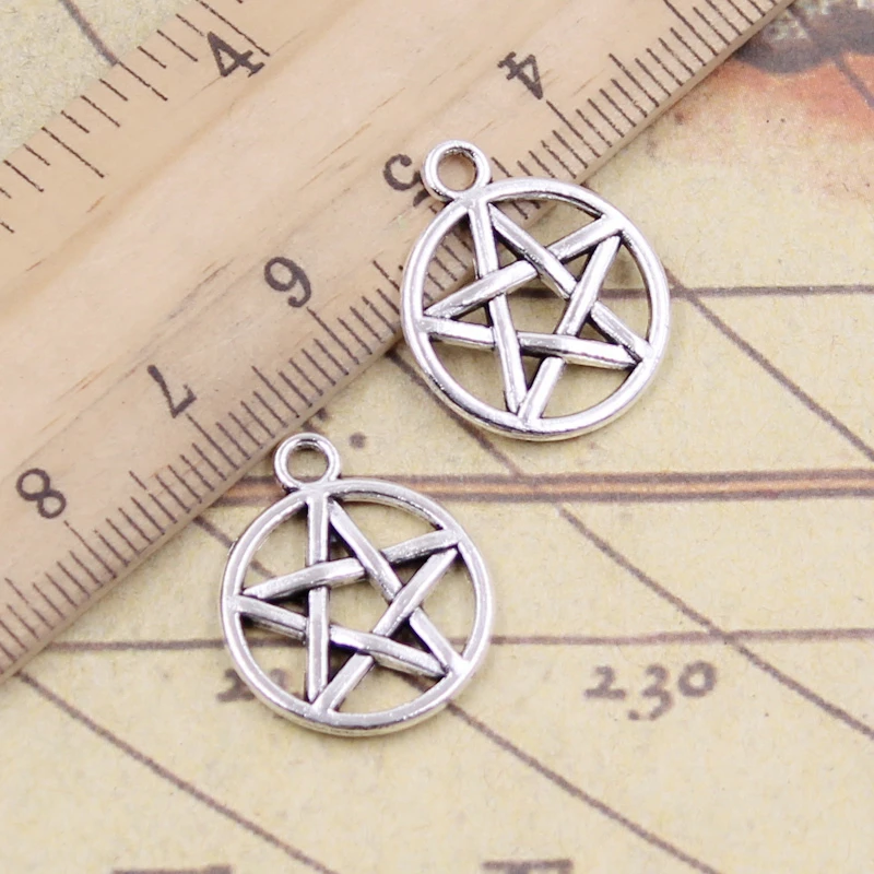 20pcs 매력 스타 Pentagram 19x16mm 티벳 청동 실버 컬러 펜던트 골동품 보석 만들기 DIY 수제 공예 펜던트 title=20pcs 매력 스타 Pentagram 19x16mm 티벳 청동 실버 컬러 펜던트 골동품 보석 만들기 DIY 수제 공예 펜던트 