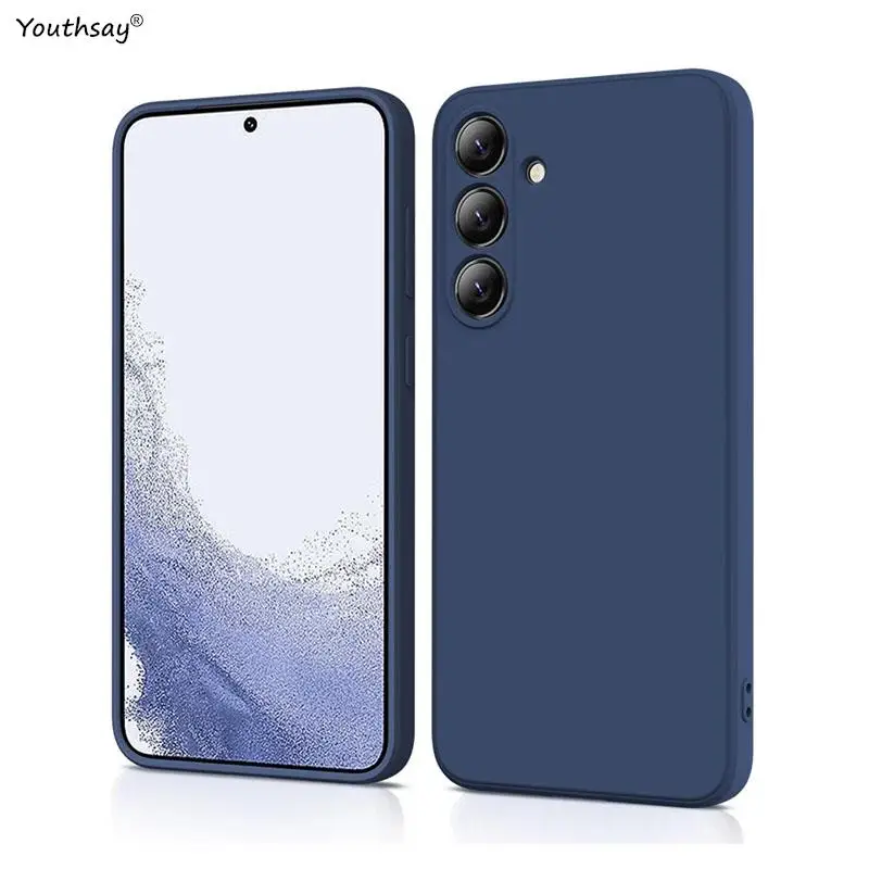 삼성 갤럭시 S23 FE 케이스 커버, 삼성 갤럭시 S24 S23 FE S22 Funda Coque 소프트 TPU 액체 실리콘 휴대폰 케이스, 삼성 S24