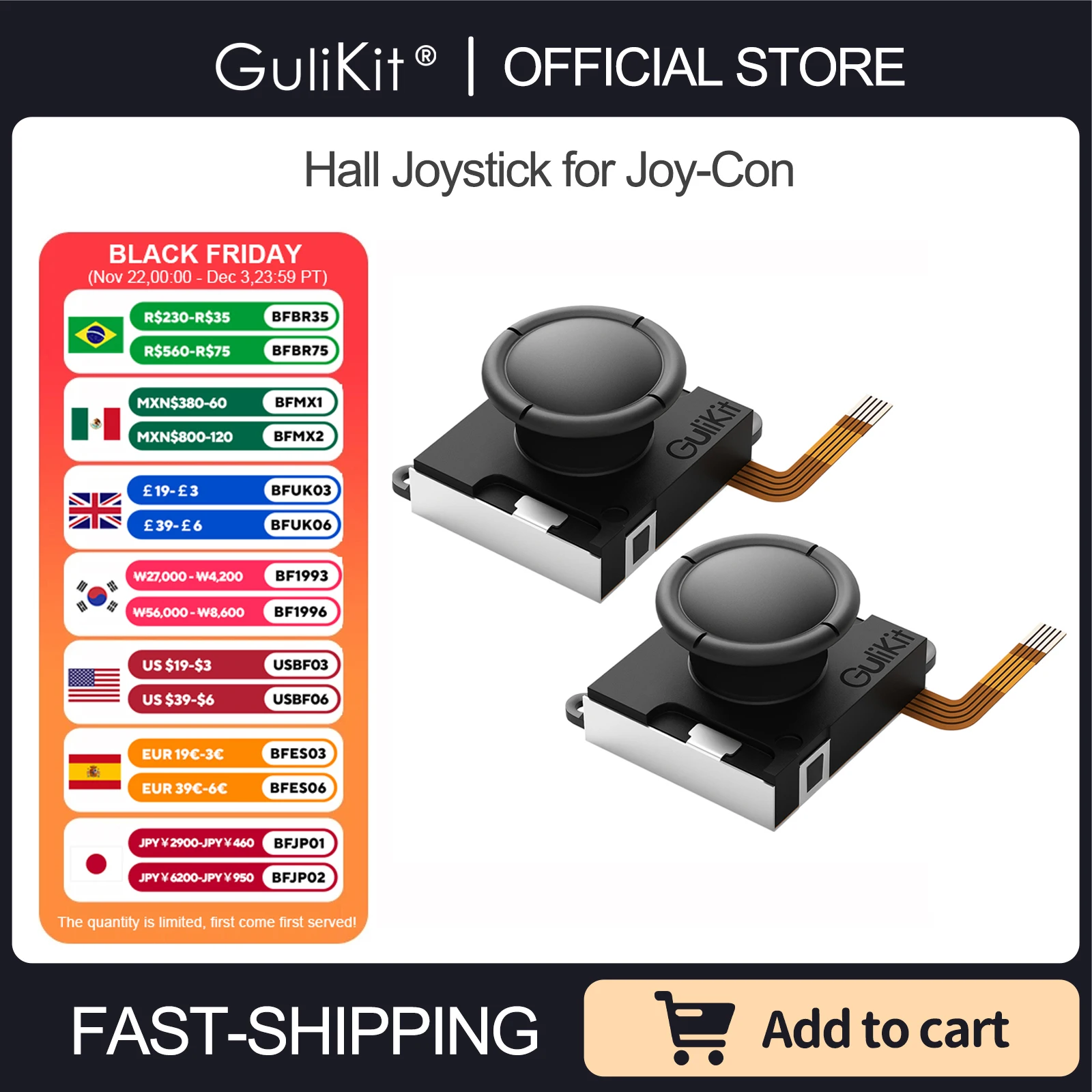 Gulikit JoyCon 교체용 홀 센싱 조이스틱 닌텐도 스위치/스위치 OLED 수리용 드리프팅 전자기 스틱 없음 title=Gulikit JoyCon 교체용 홀 센싱 조이스틱 닌텐도 스위치/스위치 OLED 수리용 드리프팅 전자기 스틱 없음 