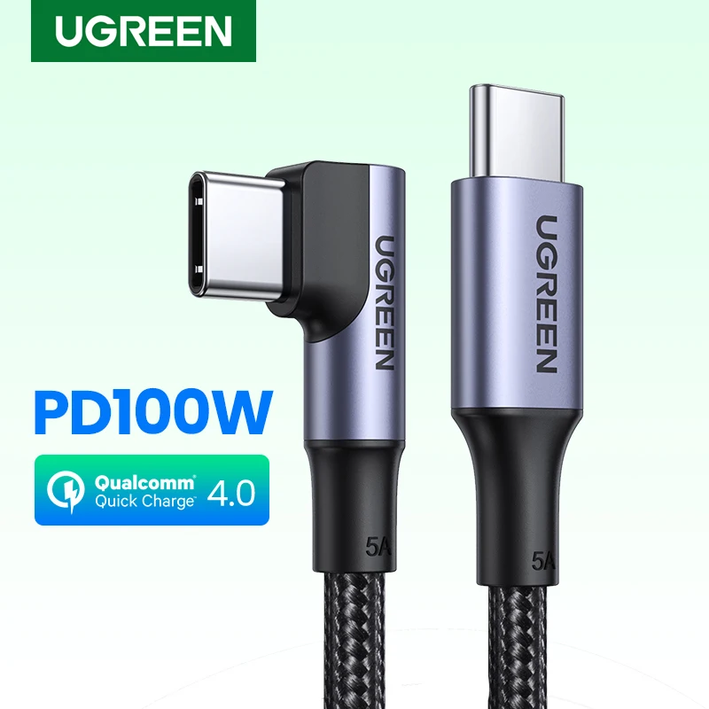 UGREEN USB C에서 C타입 케이블, 아이폰 15, 맥북, 삼성, 샤오미, 포코 게임용 앵글 PD 고속 충전 케이블, 데이터 USB 케이블 5A, 100W title=UGREEN USB C에서 C타입 케이블, 아이폰 15, 맥북, 삼성, 샤오미, 포코 게임용 앵글 PD 고속 충전 케이블, 데이터 USB 케이블 5A, 100W 