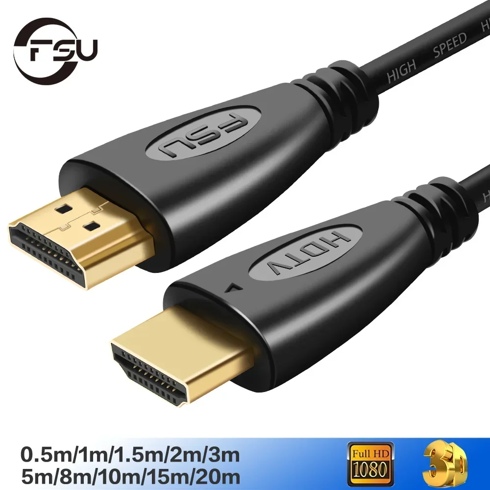 FSU-HDMI 호환 비디오 3D 케이블, 고품질 금 도금 1.4 4K 1080P HDTV 분배기 전환기 0.5m 1m 1.5m 2m 3m 5m 10m title=FSU-HDMI 호환 비디오 3D 케이블, 고품질 금 도금 1.4 4K 1080P HDTV 분배기 전환기 0.5m 1m 1.5m 2m 3m 5m 10m 