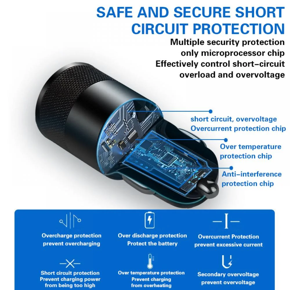 차량용 USB C타입 고속 충전기, 휴대폰 어댑터, 시가 라이터 소켓, 샤오미 화웨이 PD 충전기, 66W