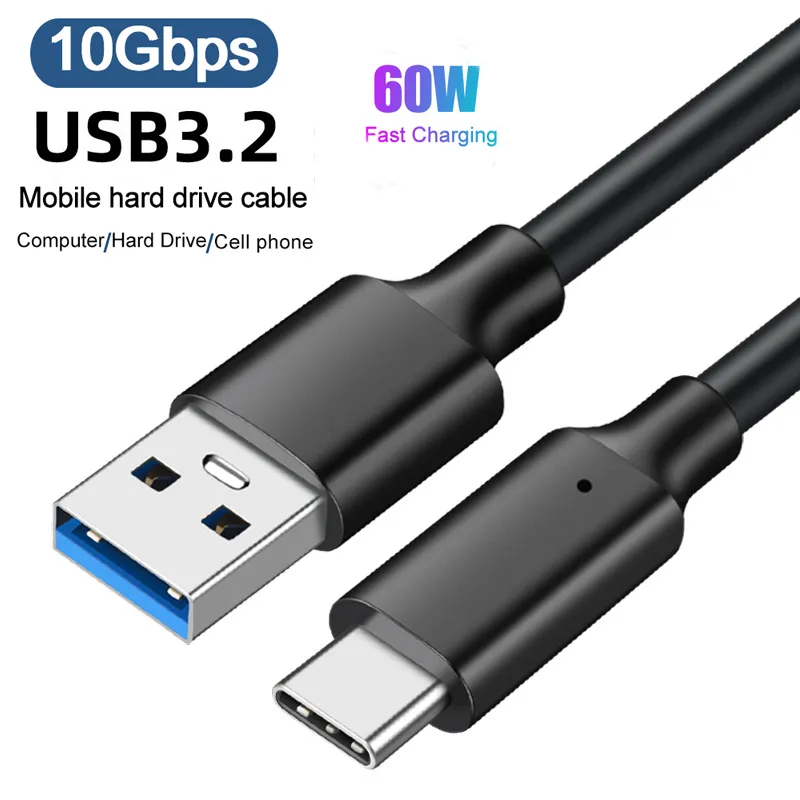 고속 충전 3.0 충전 케이블, USB A to C타입 3.2 데이터 전송, USB C SSD 하드 디스크 케이블, PD 60W 3A, USB3.2, 10Gbps title=고속 충전 3.0 충전 케이블, USB A to C타입 3.2 데이터 전송, USB C SSD 하드 디스크 케이블, PD 60W 3A, USB3.2, 10Gbps 