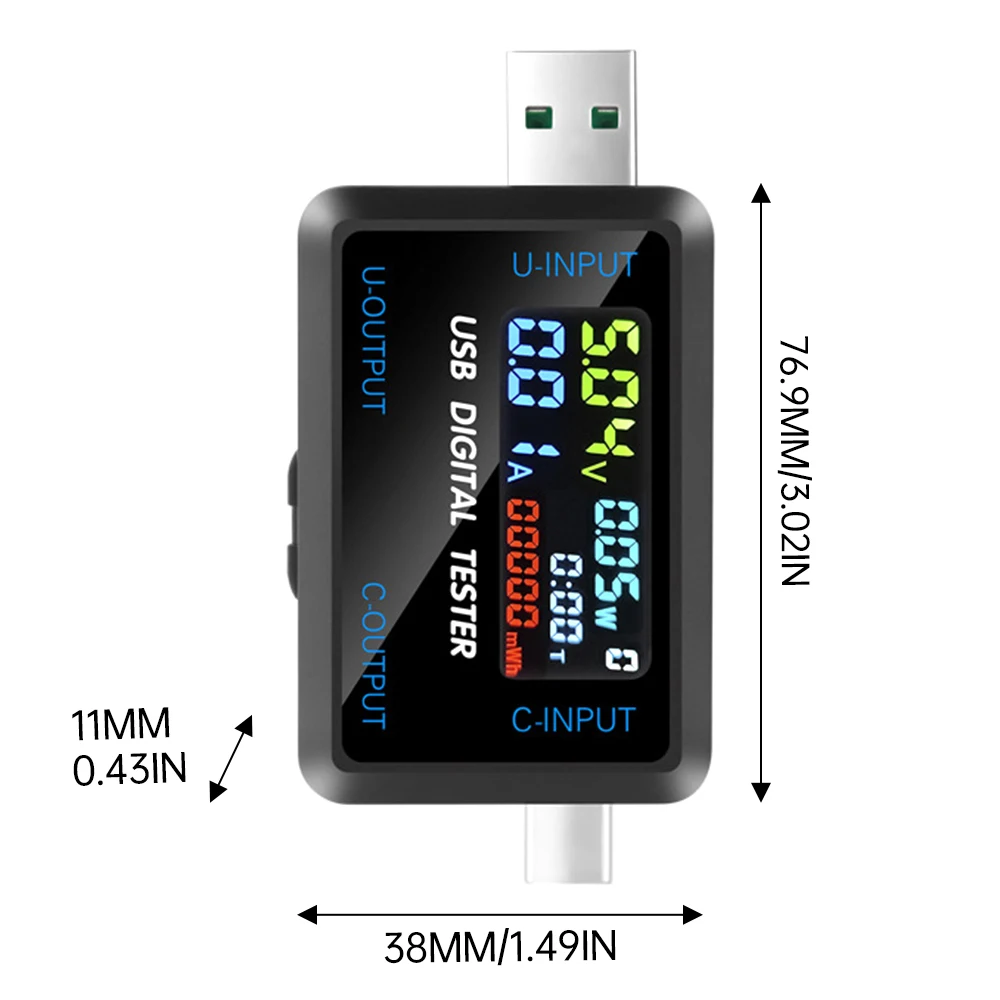 USB 테스터 디지털 전압계 전류계 감지기, 전원 계량기 모니터 충전기 표시기, 전압 전류 용량 테스터, DC4.5 ~ 36V