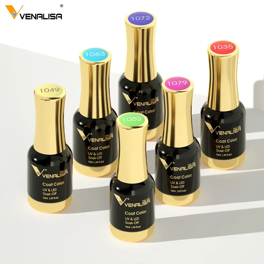 Venalisa 풀 커버리지 젤 폴리쉬, 화려한 컬러, UV LED 젤 폴리쉬, 네일 래커 바니시, 12ml