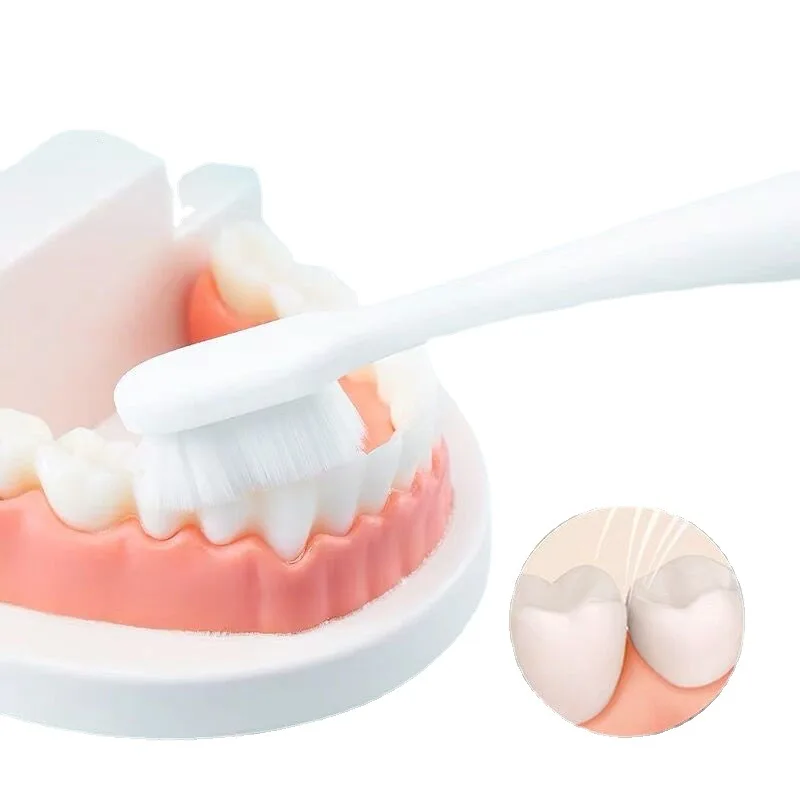 초미세 소프트 칫솔, 백만 나노 강모, 성인 칫솔, 치아 딥 클리닝, 휴대용 여행 치과 구강 관리 브러시